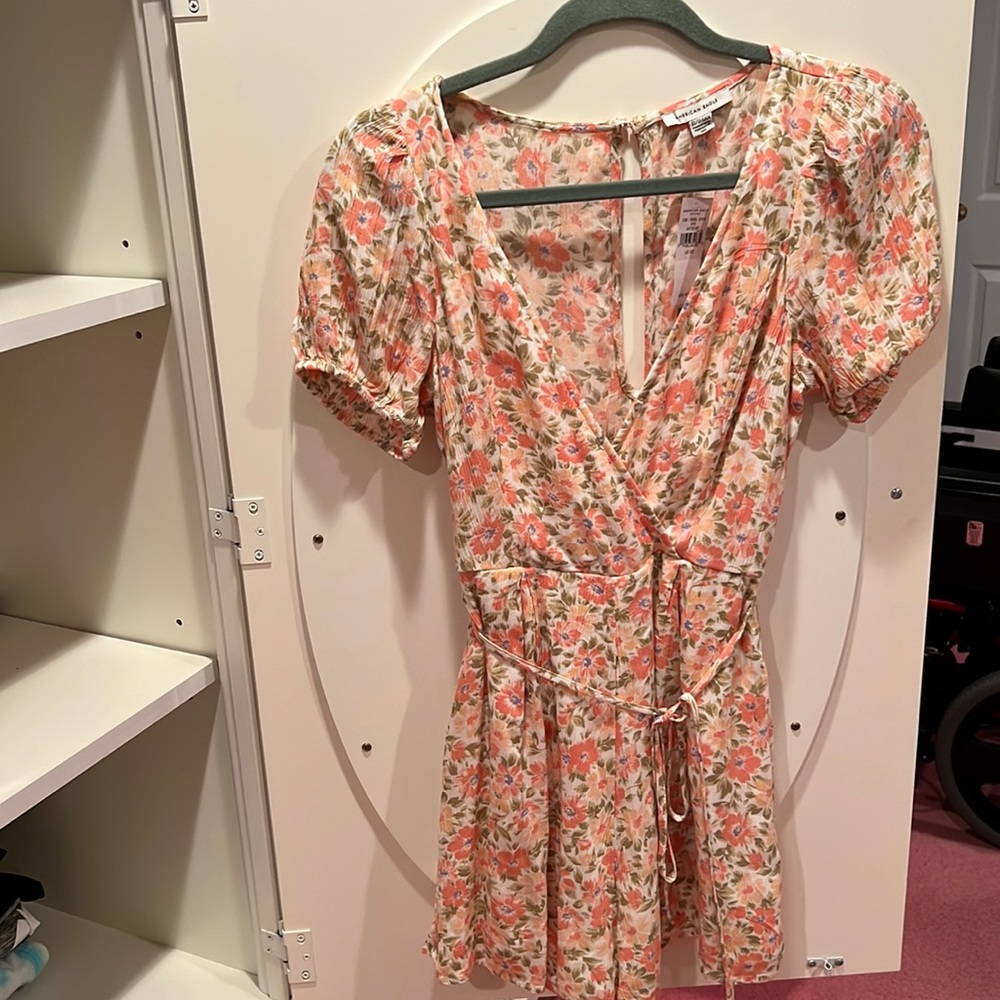 American Eagle Floral Romper NWT